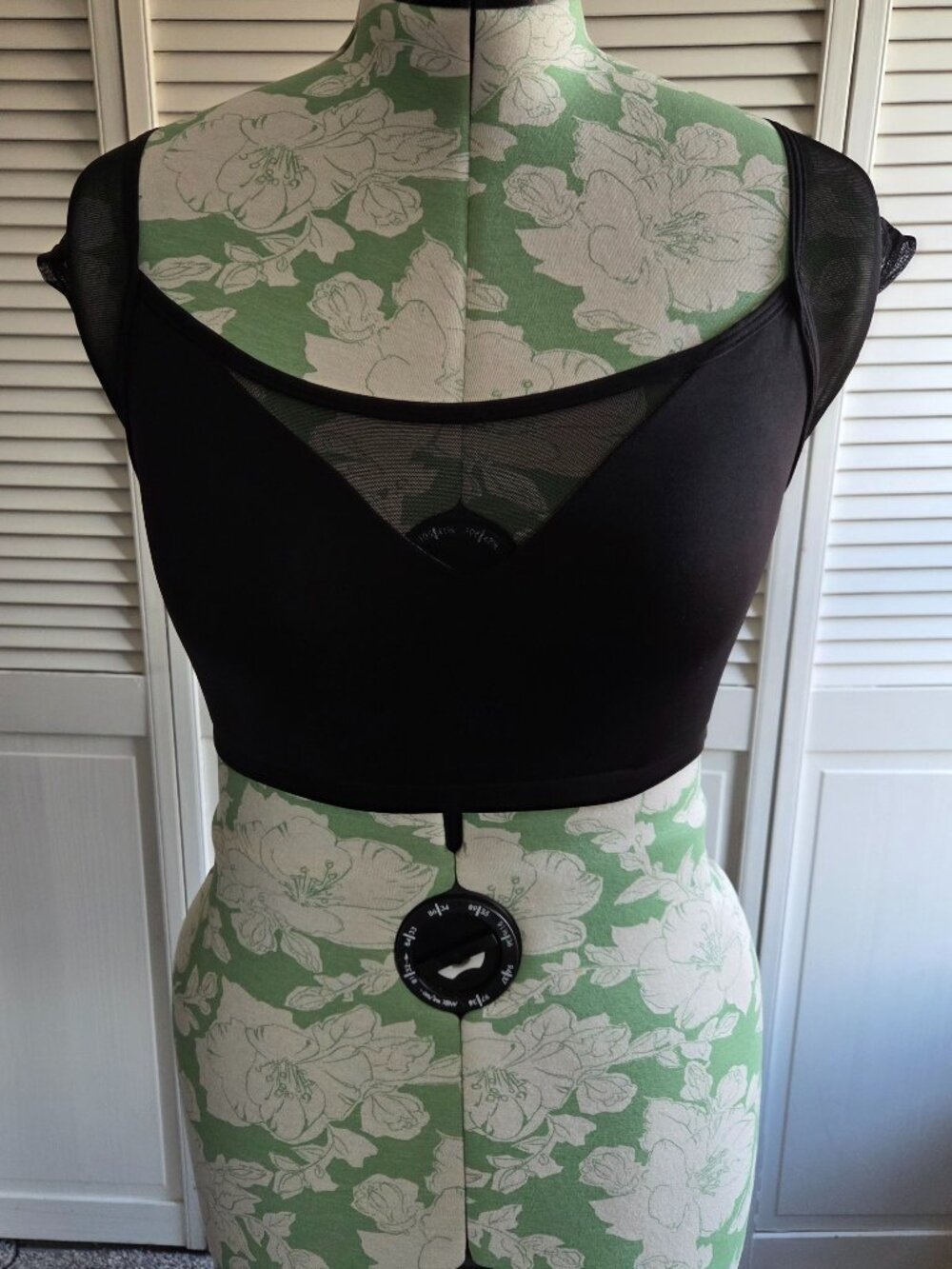 Black Crop Top with Mesh